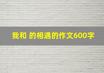 我和 的相遇的作文600字